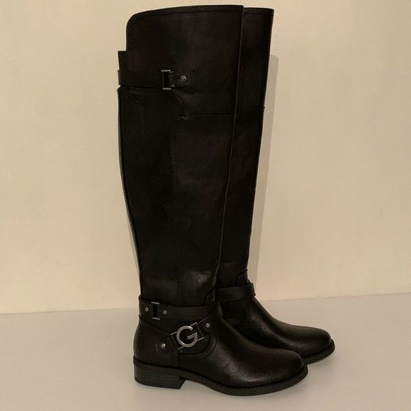 guess tall black boots